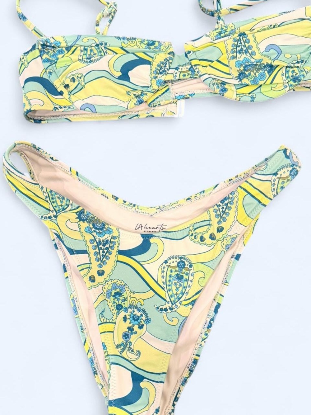 PacSun Yellow Mint Paisley Two-Piece Bikini